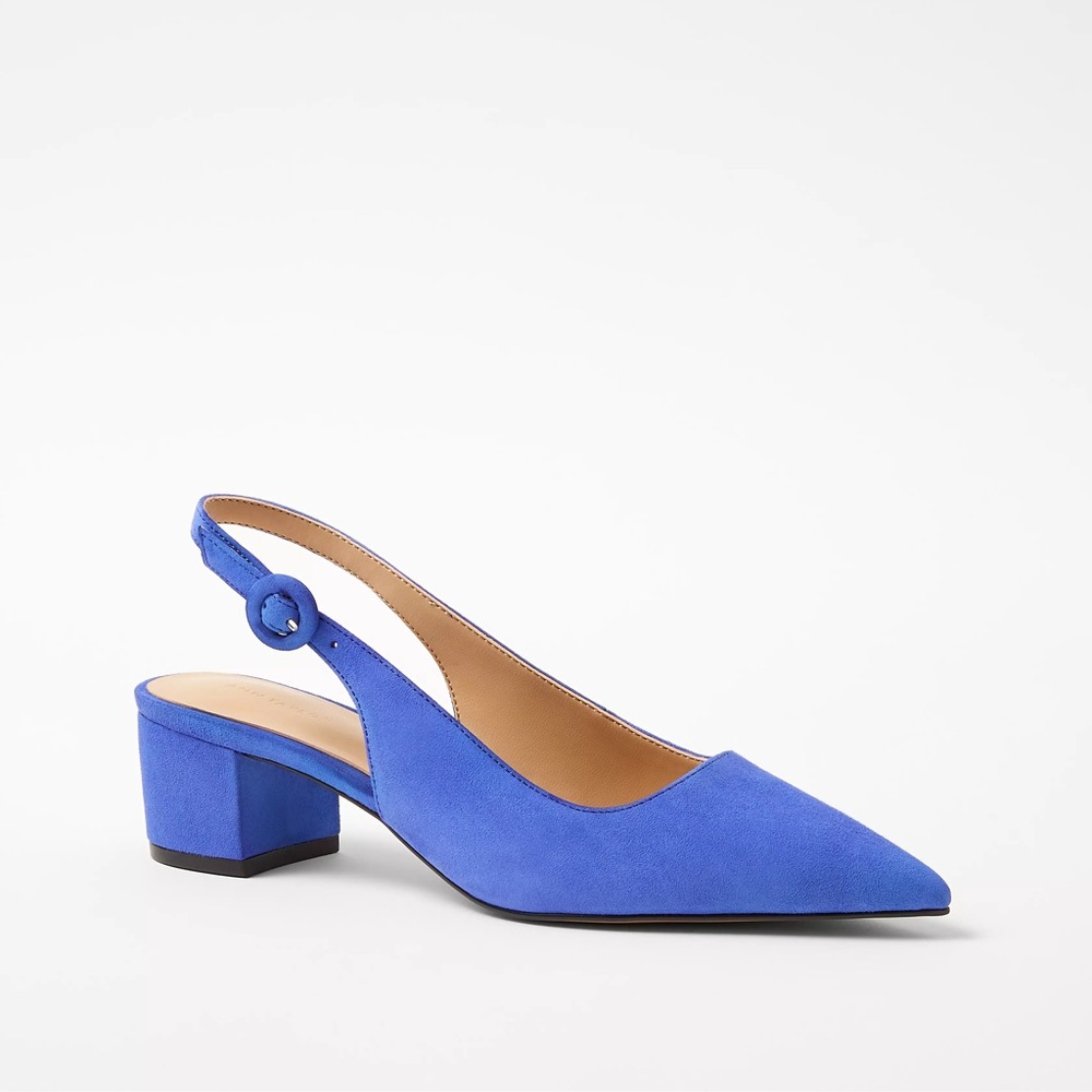 Ann Taylor Slingbacks Blue Heels
